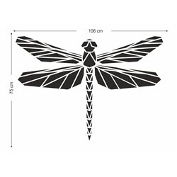 Obraz ażurowy dekoracja ścienna panel z pleksy geometryczny panel lustrzany lustro ważka pixitex