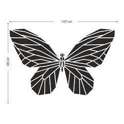 Obraz ażurowy dekoracja ścienna panel z pleksy geometryczny panel lustrzany lustro motyl motylek pixitex