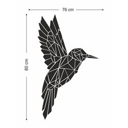 Obraz ażurowy dekoracja ścienna panel z pleksy geometryczny panel lustrzany lustro koliber ptak pixitex