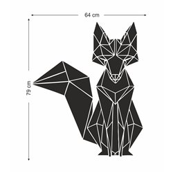 Obraz ażurowy dekoracja ścienna panel z pleksy lustrzana geometryczna dekoracja ścienna lis pixitex