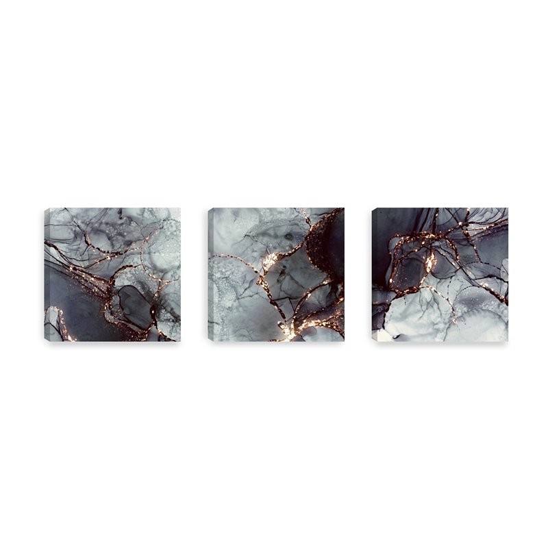 Obraz na płótnie canvas tryptyk potrójny obraz nowoczesny glamour marmur marble struktura pixitex