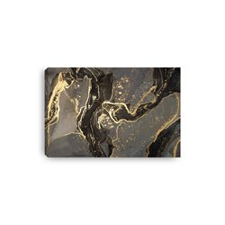 Obraz na płótnie canvas duży nowoczesny glamour marmur marble czerń złoto pixitex