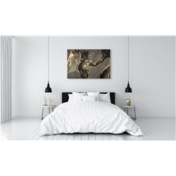Obraz na płótnie canvas duży nowoczesny glamour marmur marble czerń złoto pixitex