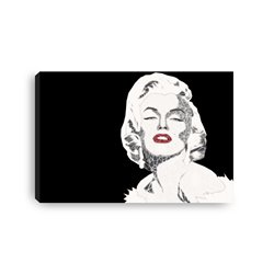 Obraz na płótnie canvas nowoczesny duży Marilyn Monroe czerń czerwień kobieta pixitex