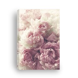 Obraz na płótnie canvas duży nowoczesny kwiaty różowe piwonie różowe kwiaty pixitex