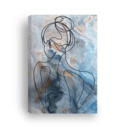 Obraz na płótnie canvas nowoczesny duży marmur marble struktura line art kobieta pixitex