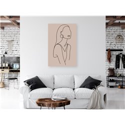 Obraz na płótnie canvas nowoczesny duży line art lineart linie minimalistyczny obraz kobieta pixitex