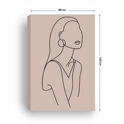 Obraz na płótnie canvas nowoczesny duży line art lineart linie minimalistyczny obraz kobieta pixitex