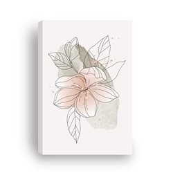 Obraz na płótnie canvas nowoczesny duży minimalistyczny kwiaty kwiat liście pixitex